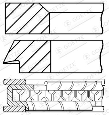 Komplet klipnih prstenova GOETZE ENGINE 08-783600-00