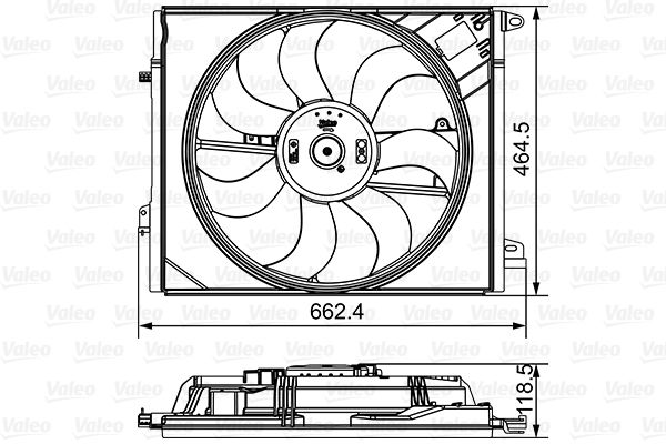 Ventilator, hlađenje motora VALEO 696881
