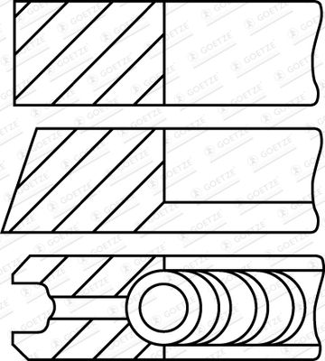 Komplet klipnih prstenova GOETZE ENGINE 08-430300-00